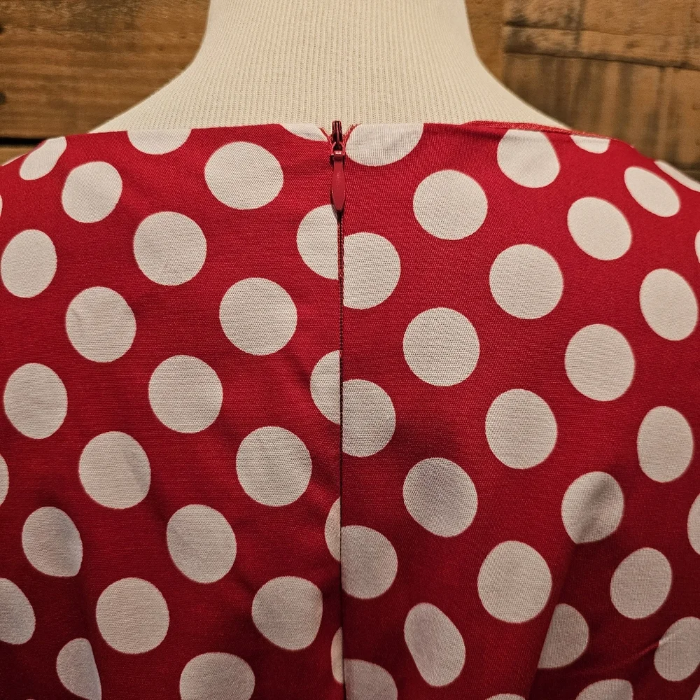 Hanpceirs Retro Red & White Polka Dot Fit & Flare Dress size XL - Picture 6 of 9